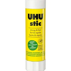 Saunders UHU stic Washable Glue Stick - 1.41 oz - 12 / Box - White