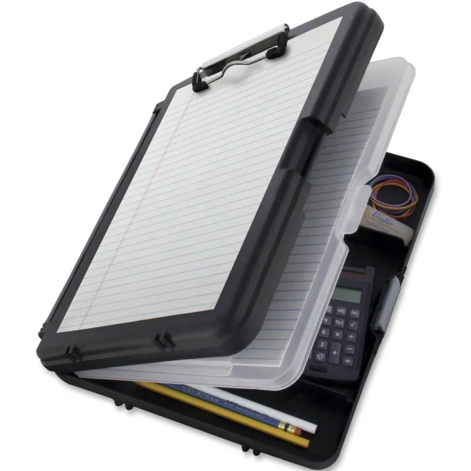 Saunders WorkMate II Poly Low-Profile Form Holder Storage Clipboard, Black