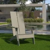 Sawyer Modern Commercial All-Weather Poly Resin Wood Adirondack Chair in Gray