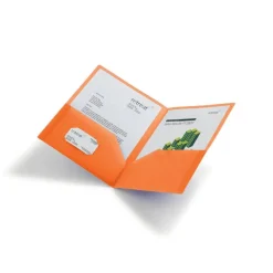 School-Grade 2-Pocket Poly Folder, Letter Size, Orange