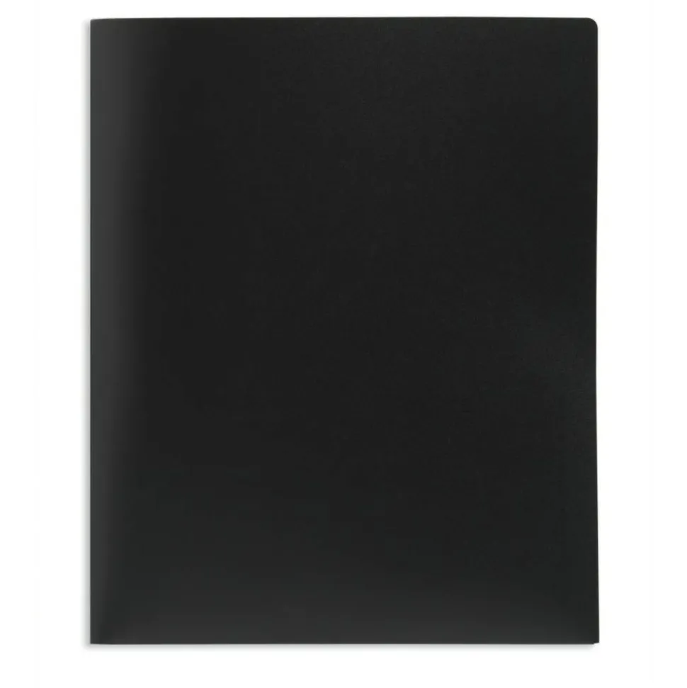 School-Grade 2-Pocket Poly Folder, Letter Size, Black