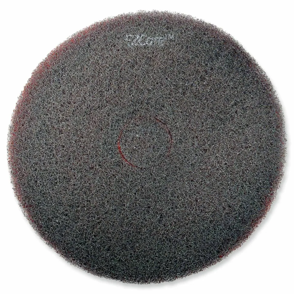 SC Johnson Professional EZ CARE Heavy Duty Scrub Pad, 20" Diameter, Red/Gray, 5/Carton