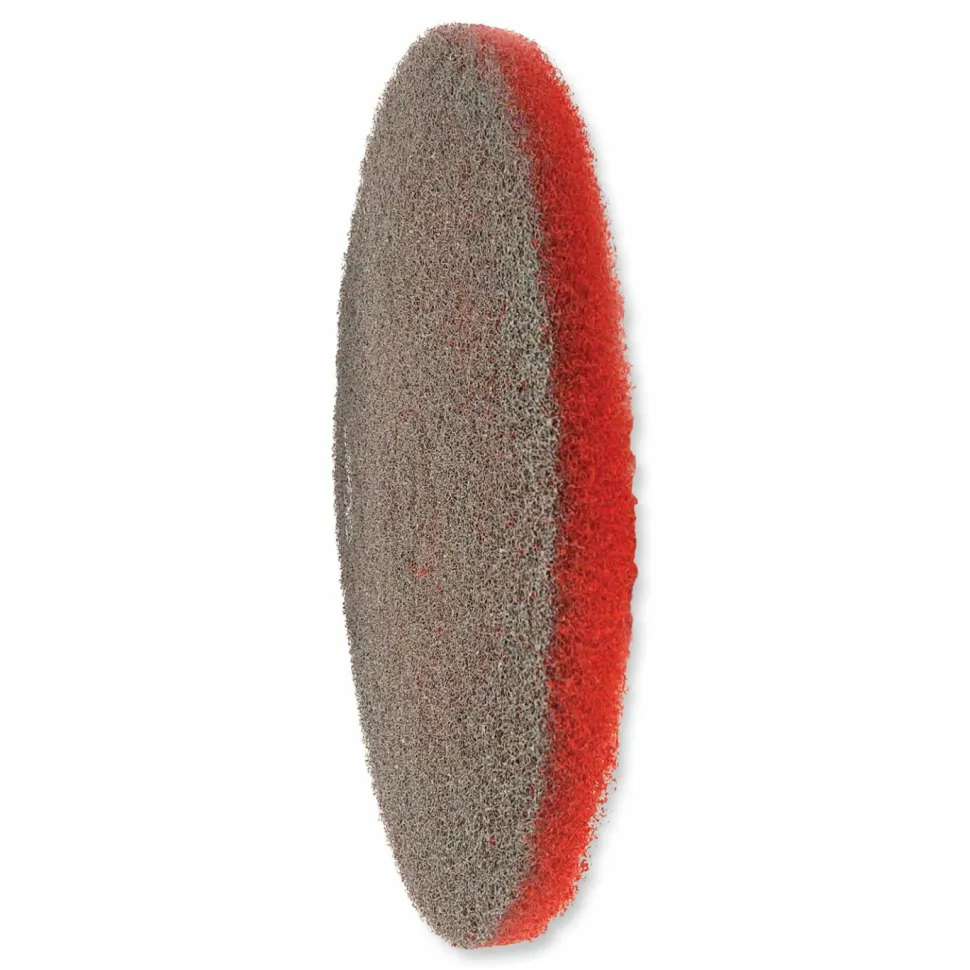 SC Johnson Professional EZ CARE Heavy Duty Scrub Pad, 20" Diameter, Red/Gray, 5/Carton