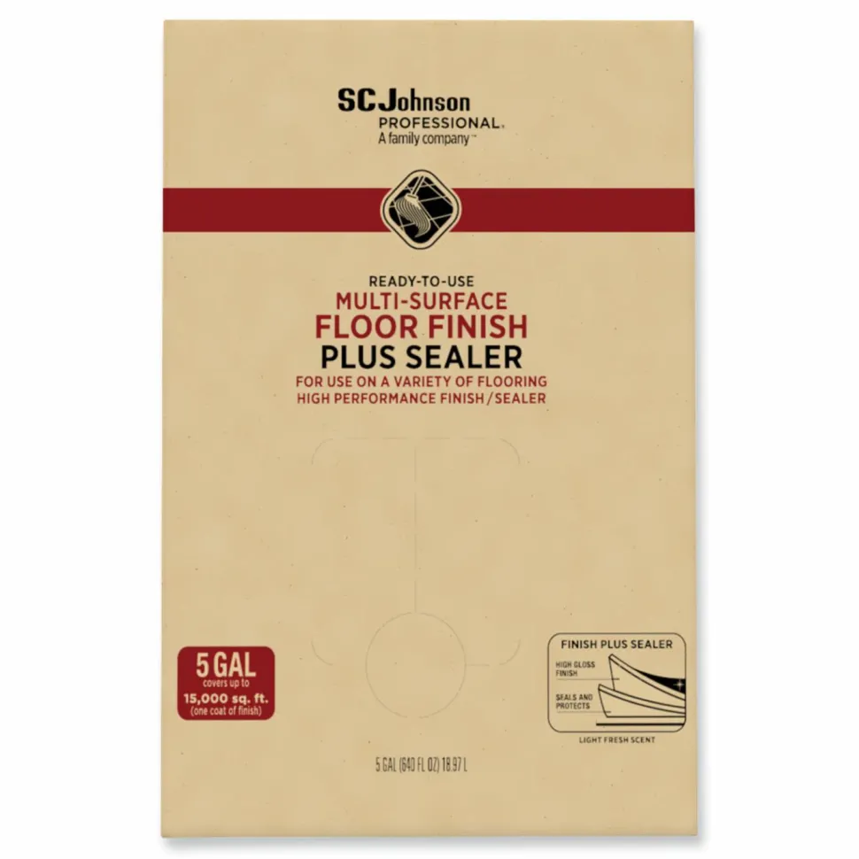 SC Johnson Professional Ready-To-Use Multi-Surface Floor Finish Plus Sealer, 5 gal Bag-in-Box
