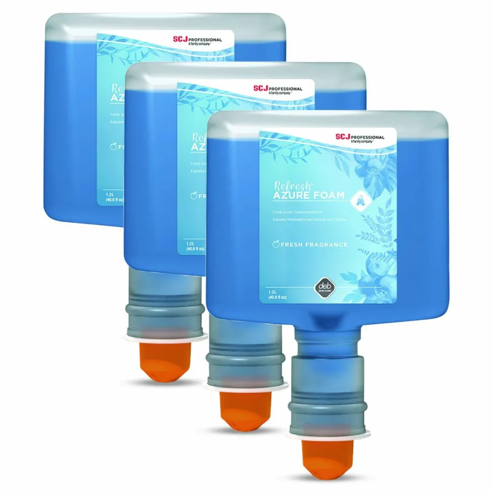 SC Johnson Professional Refresh Foaming Hand Soap Touch Free Cartridge Refill, Fresh Apple Scent, 1.2 L, 3/Carton