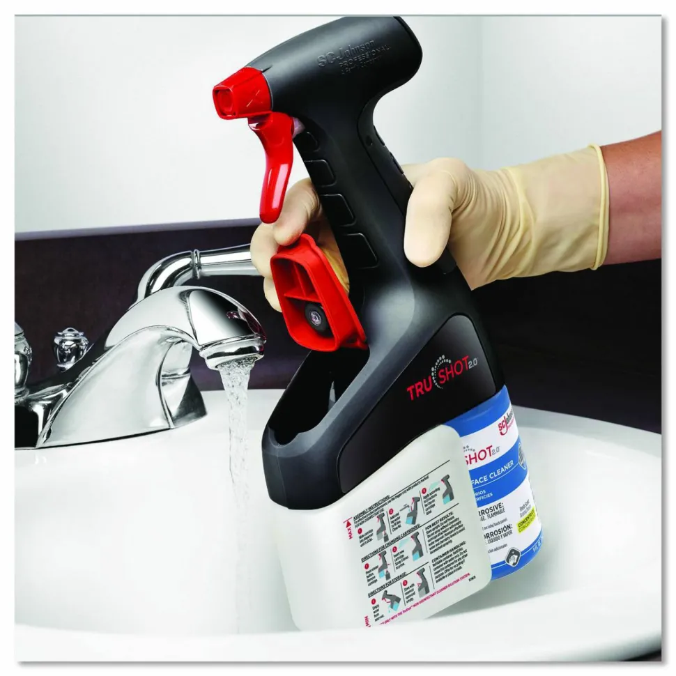 SC Johnson Professional TruShot 2.0 Glass and Multisurface Cleaner, Fresh Scent, 9 oz Cartridge, 4/Carton