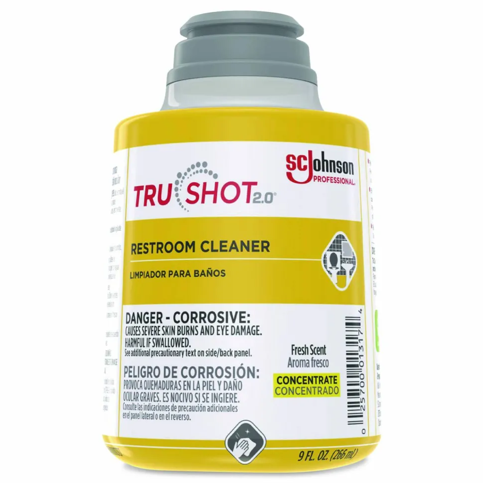 SC Johnson Professional TruShot 2.0 Restroom Cleaner, Fresh Scent, 9 oz Cartridge, 4/Carton