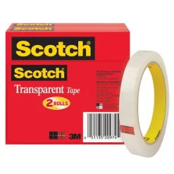 Scotch Transparent Tape, 1/2