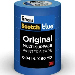 ScotchBlue Original Multi-Surface Painter's Tape, 6 Tape Rolls, 0.94 in x 60 yd, 3