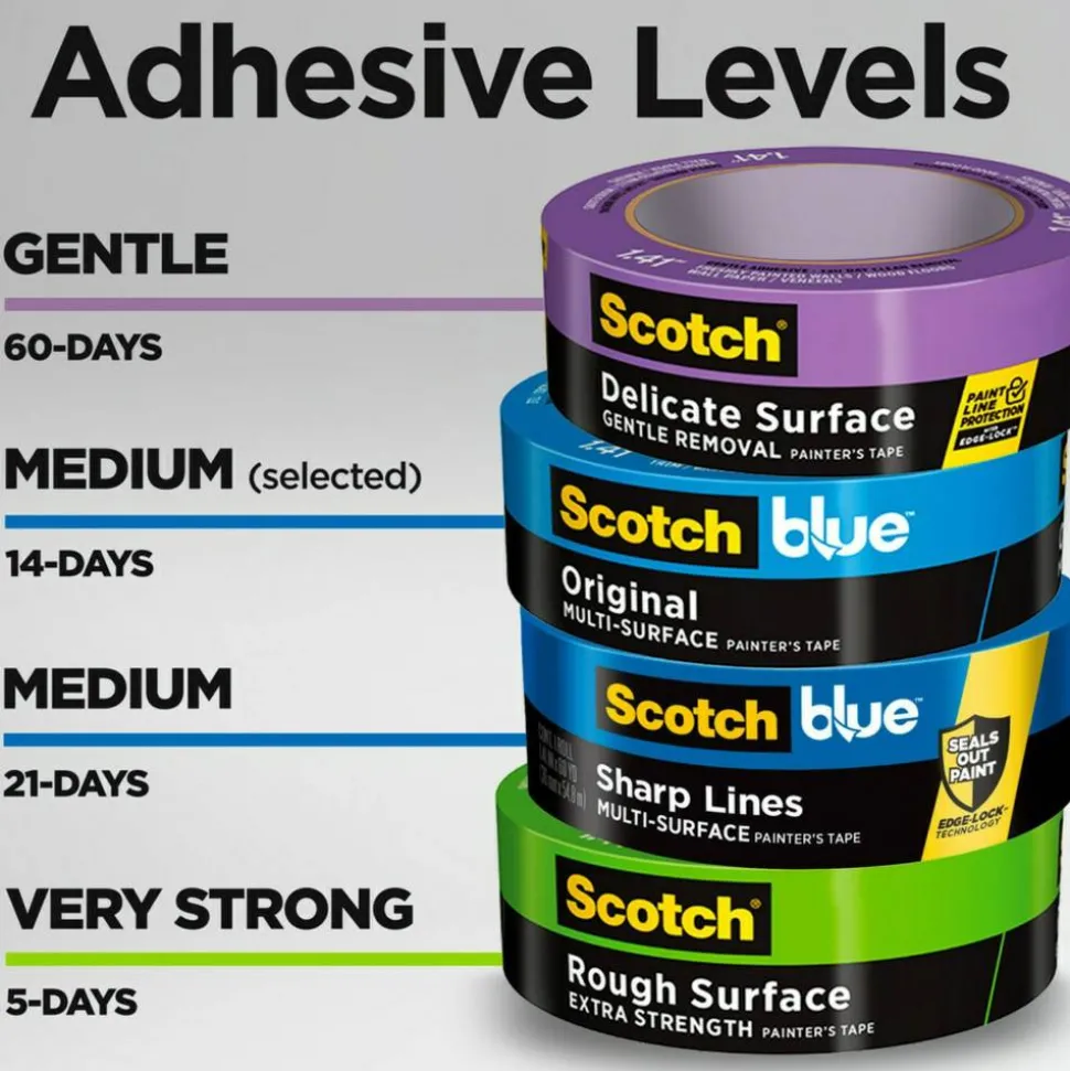 ScotchBlue Original Multi-Surface Painter's Tape, 1 Tape Roll, 0.94 in x 60 yd, 3" Core, Blue - 20901HW