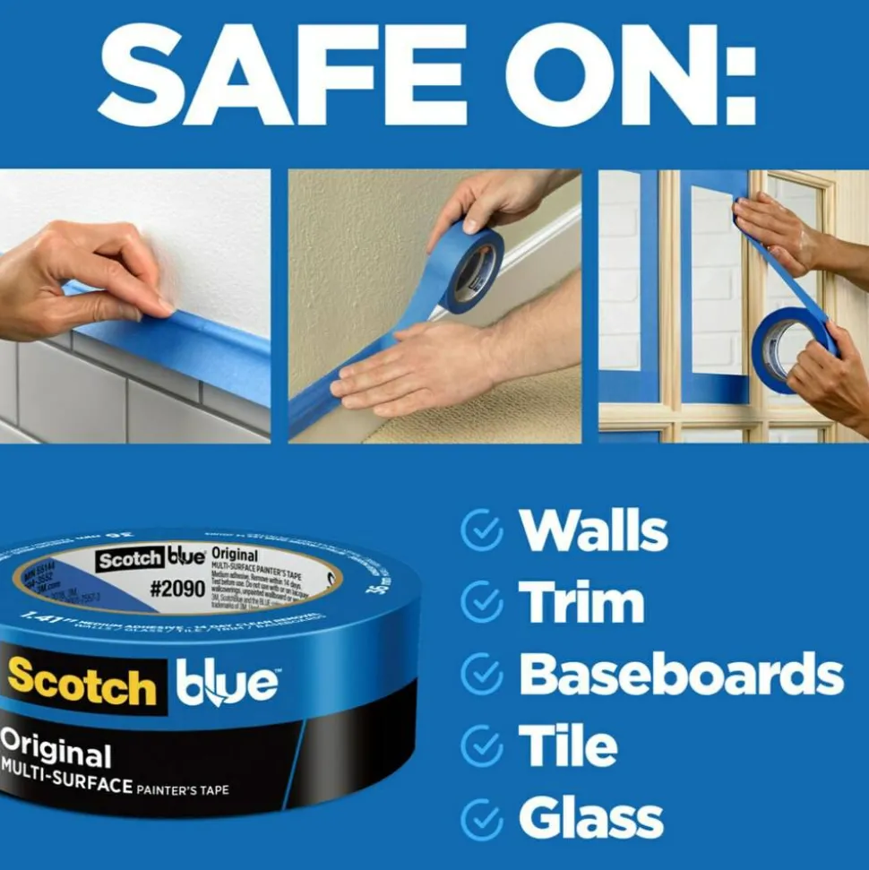 ScotchBlue Original Multi-Surface Painter's Tape, 1 Tape Roll, 0.94 in x 60 yd, 3" Core, Blue - 20901HW