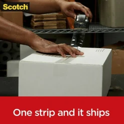 Scotch Box Lock Shipping Packaging Tape, 3" Core, 1.88" x 54.6 yds, Clear, 6/Pack