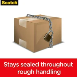 Scotch Box Lock Shipping Packaging Tape, 3
