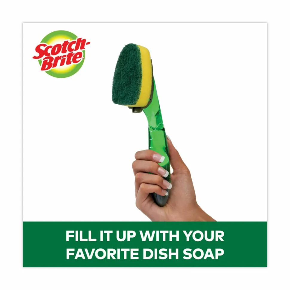 Scotch-Brite Dishwand Refills, 2-15/16" x 2-1/4", Green, Pack of 2
