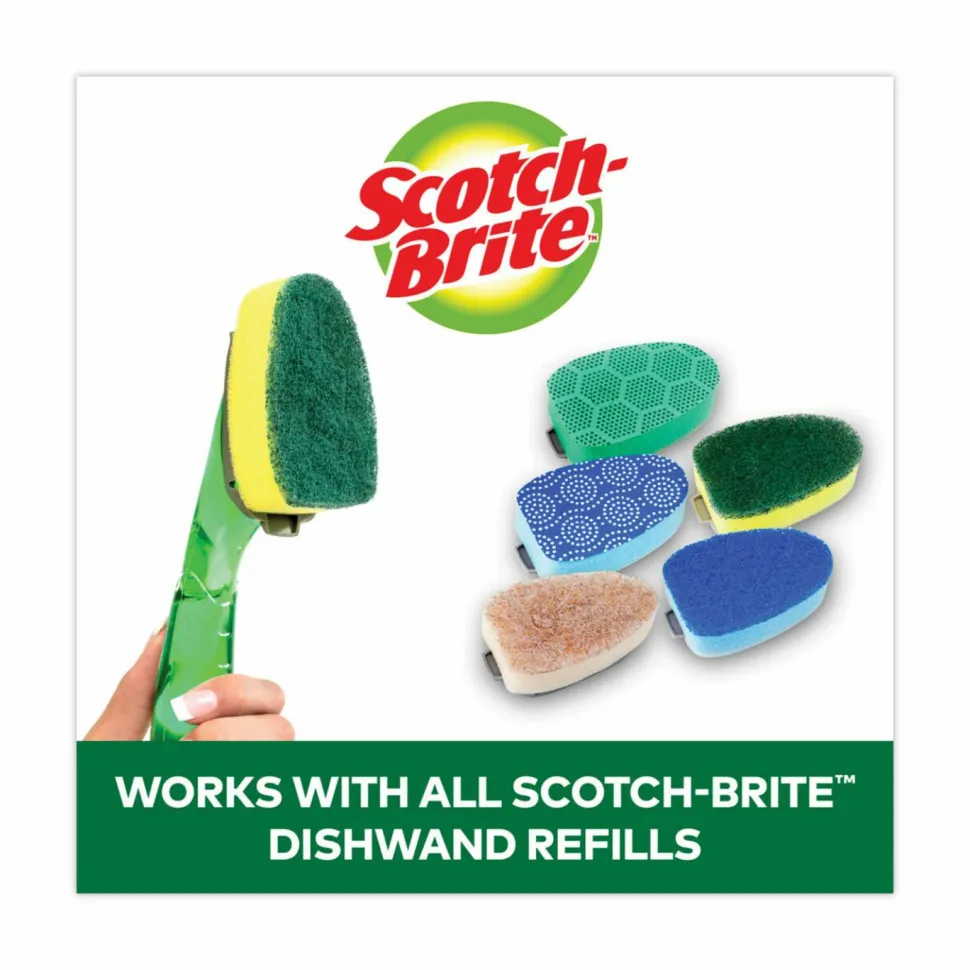 Scotch-Brite Dishwand Refills, 2-15/16" x 2-1/4", Green, Pack of 2