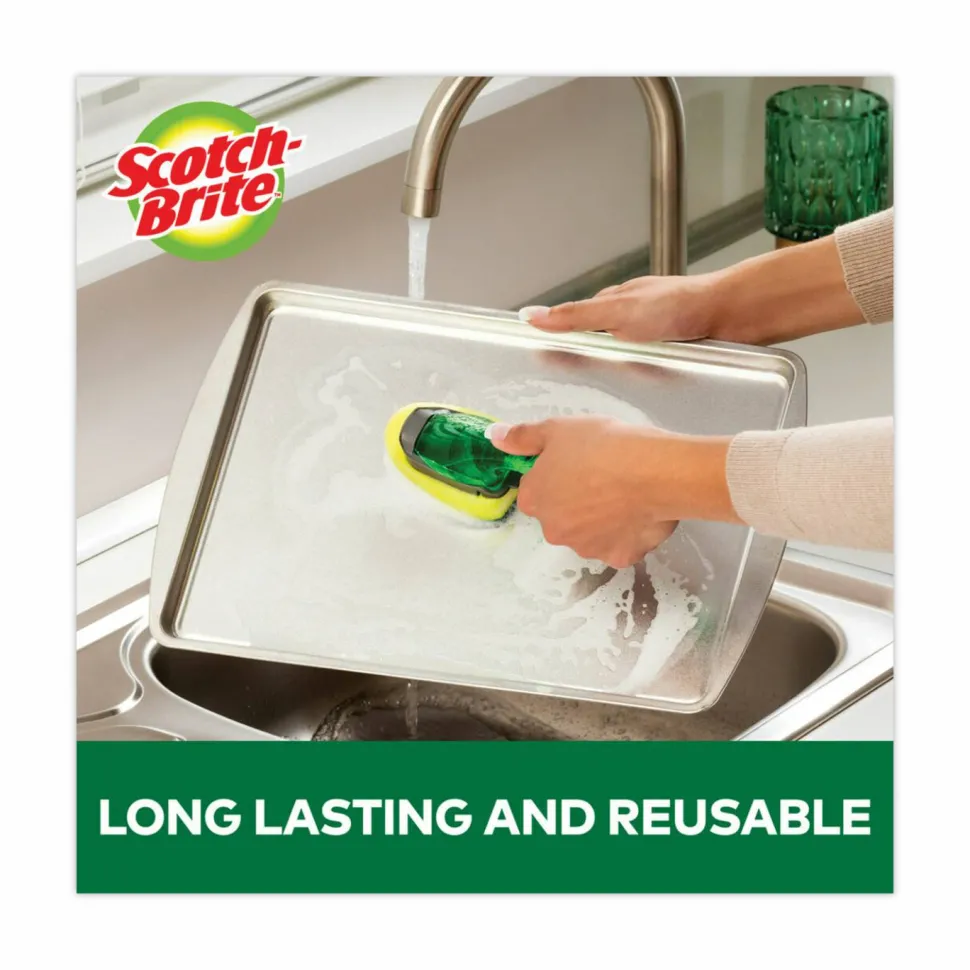 Scotch-Brite Dishwand Refills, 2-15/16" x 2-1/4", Green, Pack of 2