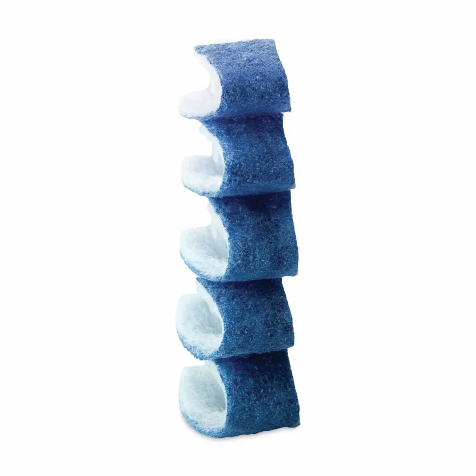 Scotch-Brite Disposable Toilet Scrubber Refill, Blue/White, 10/Pack