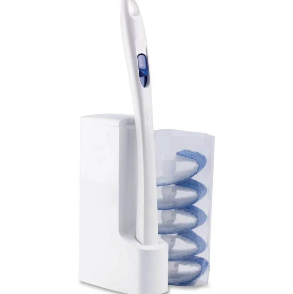 Scotch-Brite Disposable Toilet Scrubber - 1 / Box - White, Blue