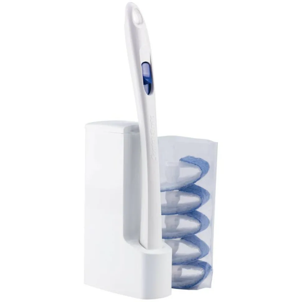 Scotch-Brite Disposable Toilet Scrubber - 1 / Box - White, Blue