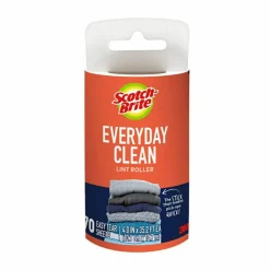 Scotch-Brite Everyday Clean Lint Roller Refill, 4 in., 1 Pack, 70 Adhesive Sheets Total, Versatile Lint Removers for Daily Cleaning and Clothes