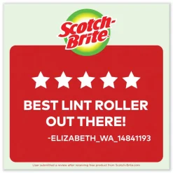 Scotch-Brite Everyday Clean Mini Lint Roller, 30 Sheets/Roll, 24/Carton