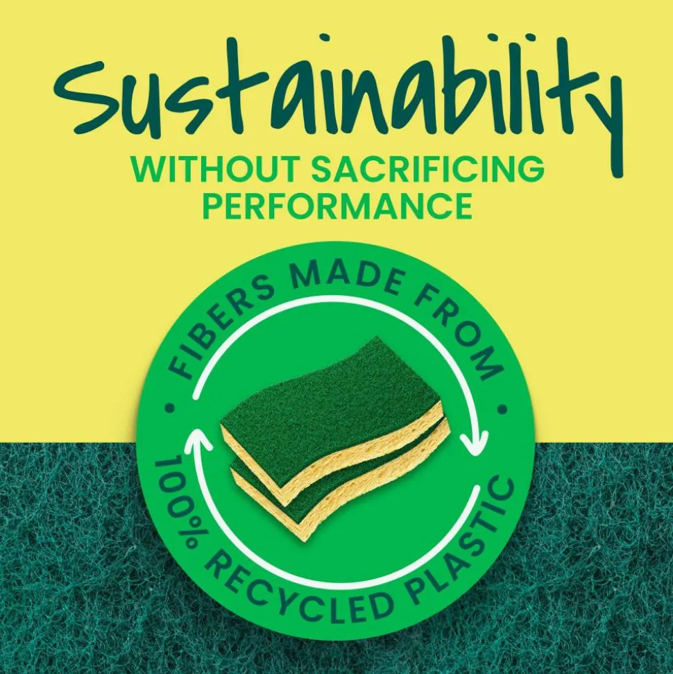 Scotch-Brite Heavy Duty Sponges, 3 Scrubbing Sponges, Great For Washing Dishes and Cleaning Kitchen