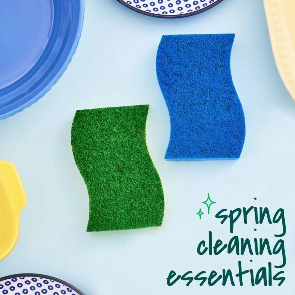 Scotch-Brite Heavy Duty Sponges, 3 Scrubbing Sponges, Great For Washing Dishes and Cleaning Kitchen