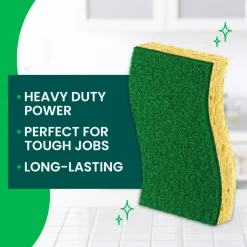 Scotch-Brite Heavy Duty Sponges, 3 Scrubbing Sponges, Great For Washing Dishes and Cleaning Kitchen