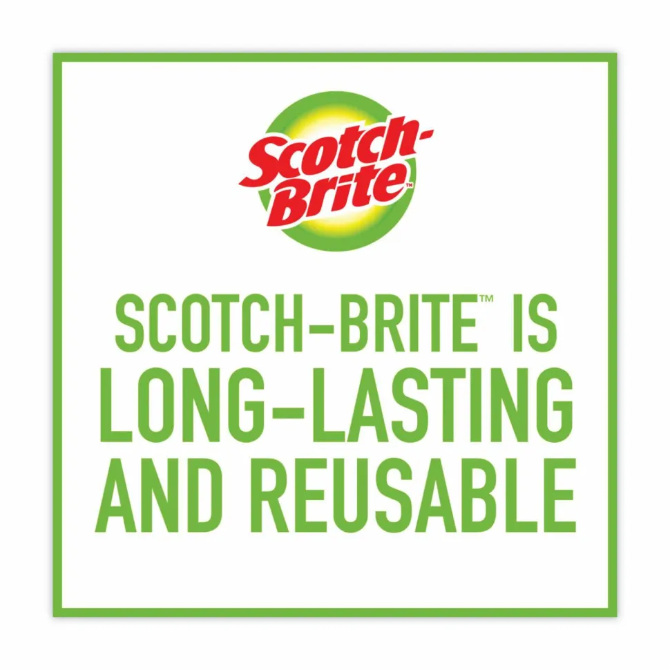 Scotch-Brite Metal Scrubbing Pads, 2.25 x 2.75, Silver, 3/Pack, 8 Packs/Carton