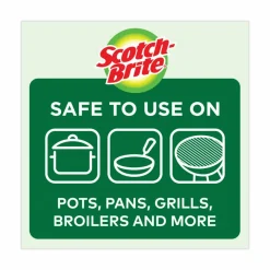Scotch-Brite Metal Scrubbing Pads, 2.25 x 2.75, Silver, 3/Pack, 8 Packs/Carton