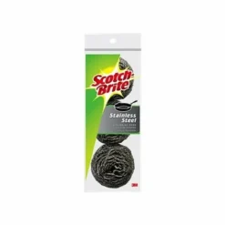 Scotch-Brite Metal Scrubbing Pads, 2.25 x 2.75, Silver, 3/Pack, 8 Packs/Carton