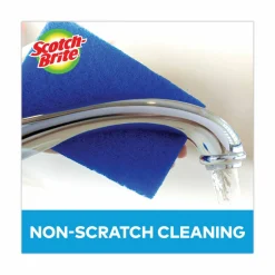 Scotch-Brite Non-Scratch Scour Pads, 3 x 6, Blue, 10/Carton