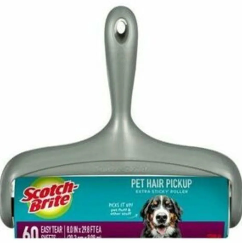 Scotch-Brite Pet Extra Sticky Large Surface Roller, 8 in x 31.4 ft