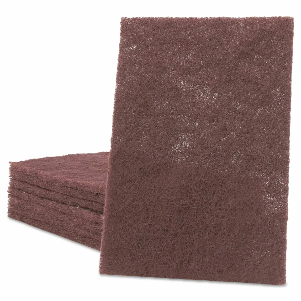 Scotch-Brite PROFESSIONAL General Purpose Hand Pad, 6 x 9, Maroon, 20/Box, 3 Boxes/Carton