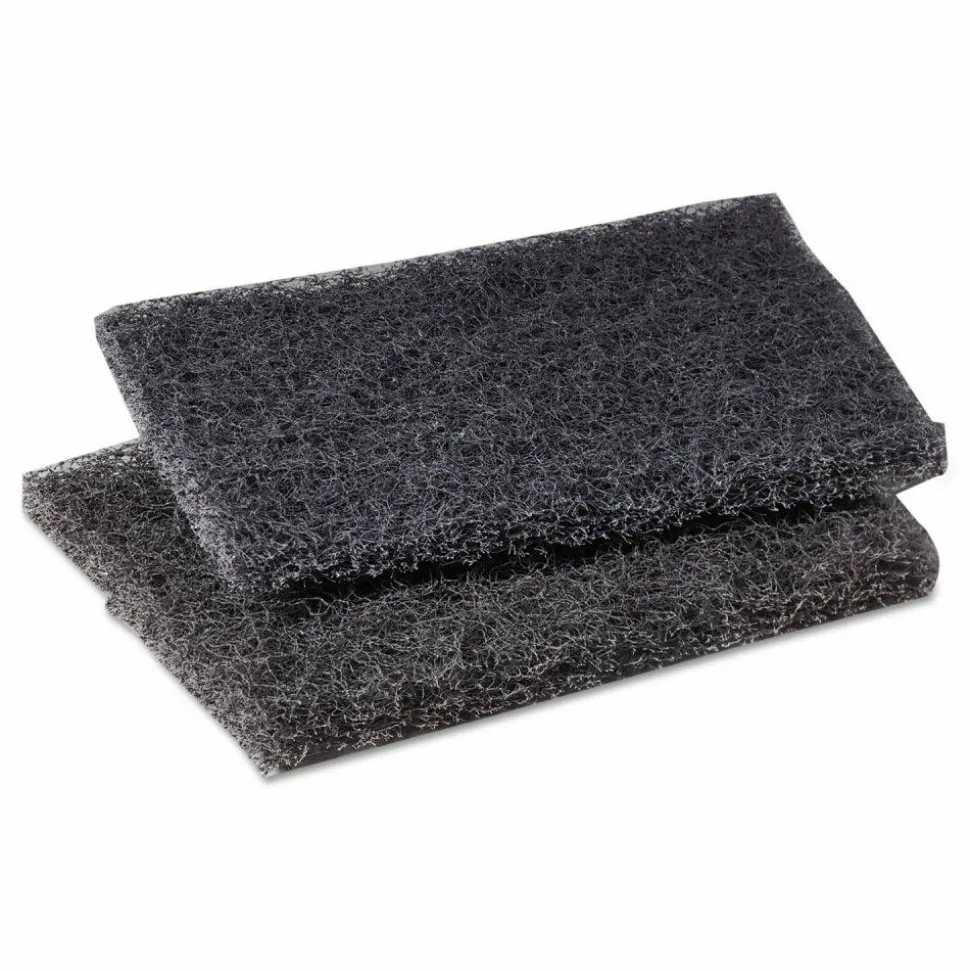 Scotch-Brite PROFESSIONAL Griddle Polishing Pad 46, 4 x 5.25, Gray, 60/Carton