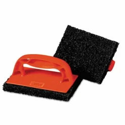 Scotch-Brite PROFESSIONAL Scotchbrick Griddle Scrubber 9537, 4 x 6, Red/Black, 12/Carton