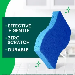 Scotch-Brite Zero Scratch Scrub Sponge, 3 Pack Scrubbing Sponges, Great For Washing Dishes and Cleaning Kitchen