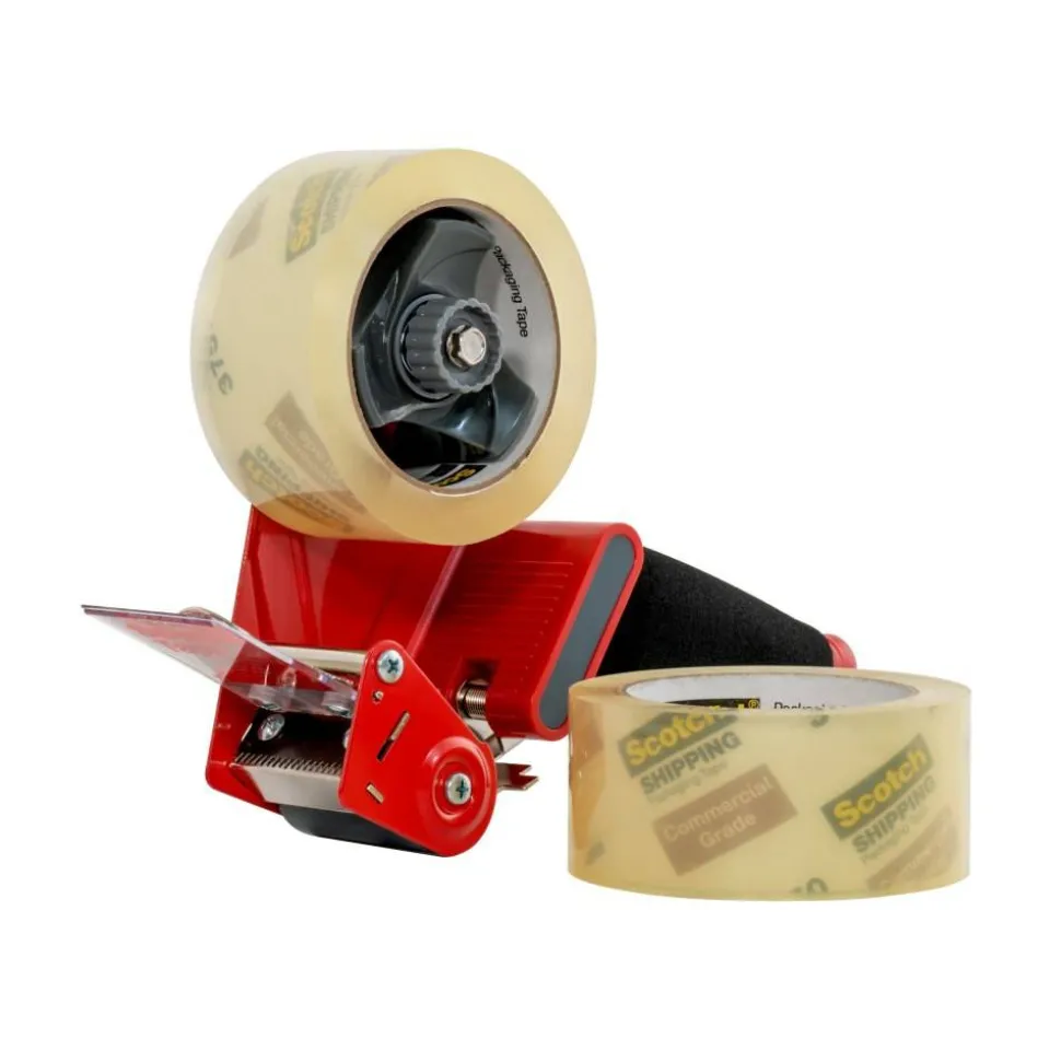 Scotch Commercial Grade Shipping Packing Tape, 36 Tape Rolls with 1 Dispenser, 1-7/8 in x 54.6 yd, 3" Core, Designed - 3750CS