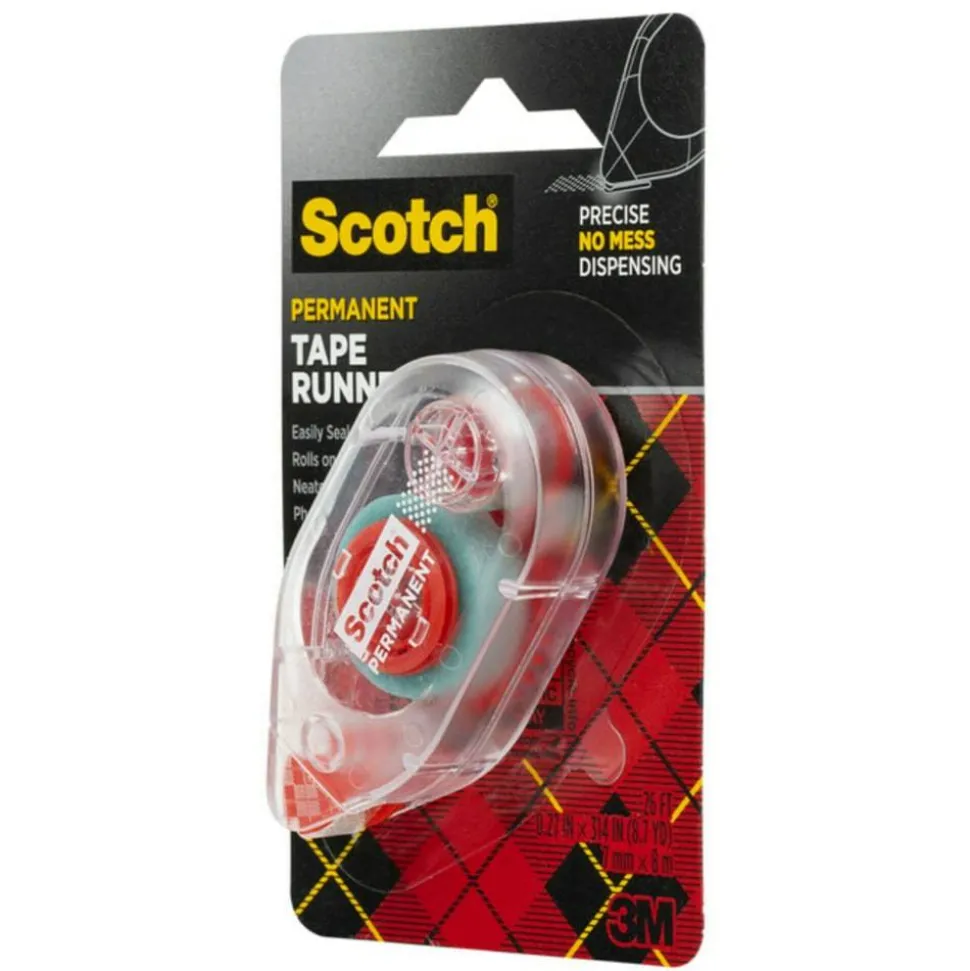 Scotch Double-Sided Adhesive Roller - Dispenser Included - Handheld Dispenser - 1 / Each - Clear