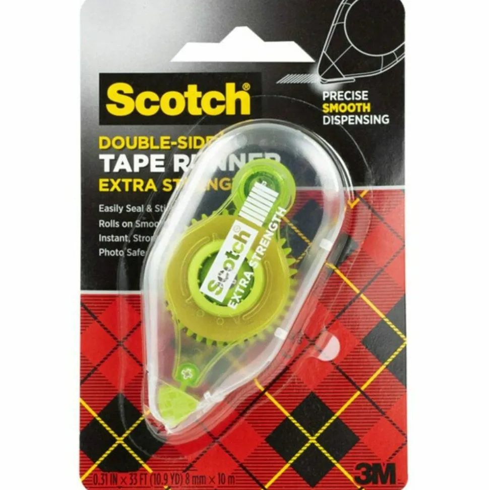 Scotch Double-Sided Tape Runner Value Pack, .31 in. x 16.3 yd, Pack of 4