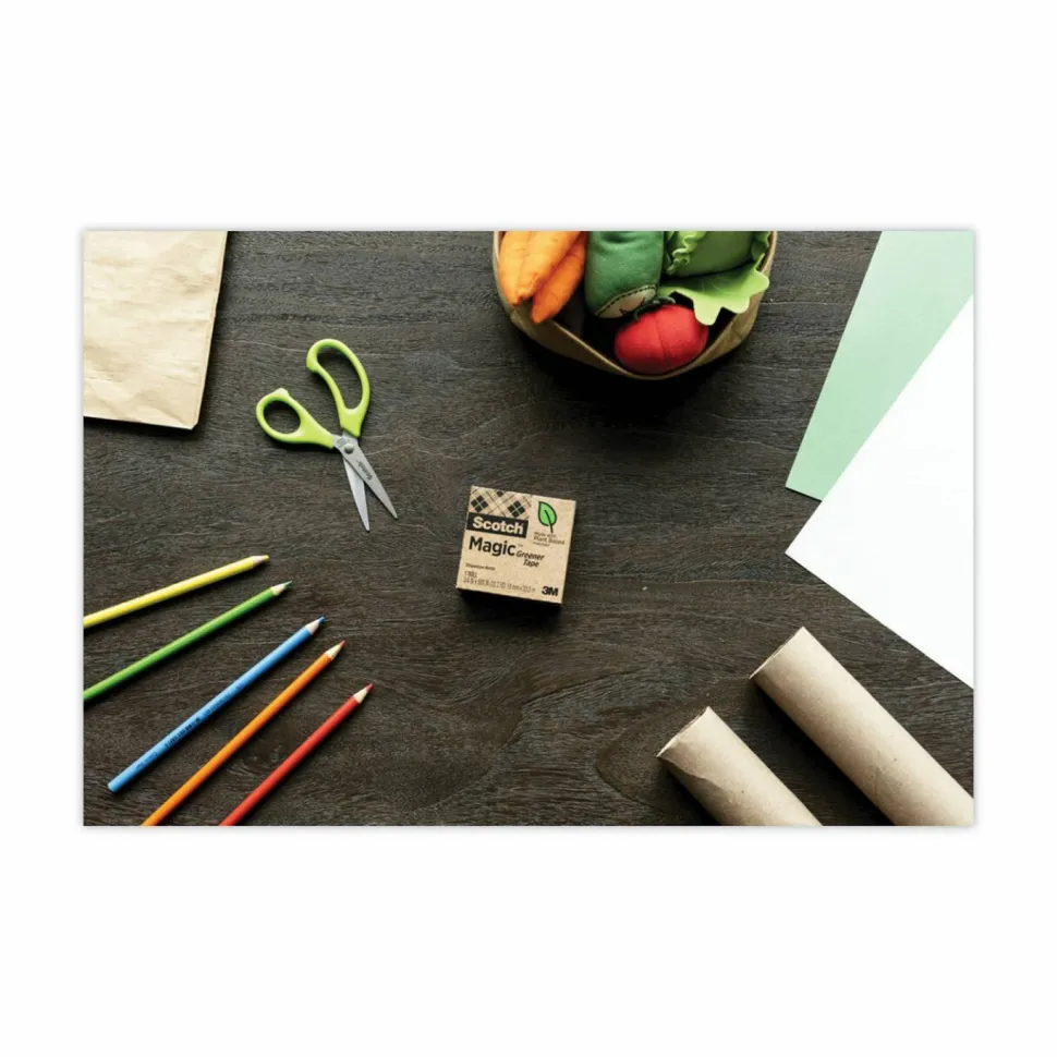 Scotch Greener Magic Tape, Invisible, 3/4 in. x 900 in., 10 Tape Rolls, Clear, School Supplies and College Essentials for Students and Teachers