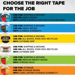 Scotch Heavy Duty Recycled Packaging Tape, 175-6, 1.88 in x 800 in, Clear, 6 PK