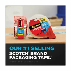 Scotch Heavy Duty Shipping Packing Tape, 6 Tape Rolls with Dispensers, 1 7/8 in x 22.2 yd, 1.5