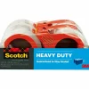 Scotch Heavy-Duty Shipping/Packaging Tape, 54.60 Yd x 1.88"W x 3.1 mil Thickness, 3" Core, Clear, 4 / Pack
