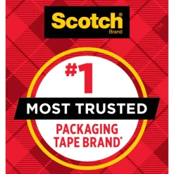 Scotch Heavy Duty Shipping Packing Tape, 2 Tape Rolls with 1 Dispenser, 1 7/8 in x 54.6 yd, 3