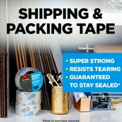 Scotch Heavy Duty Shipping Packaging Tape- 36 Pack, 1.88"x54.60 yds - 1.88"x 54.60 yd - 3" Core - Synthetic Rubber Resin - 0
