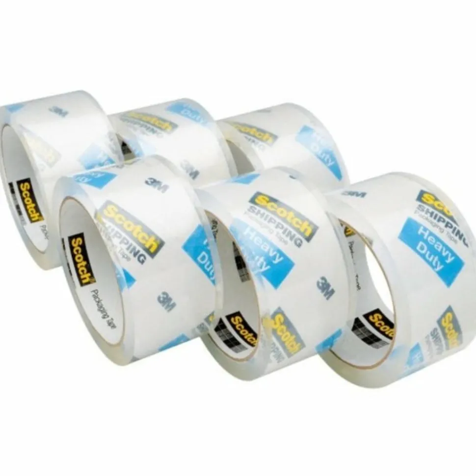 Scotch Heavy-Duty Shipping Packing Tape, 1-7/8" x 43.7 Yd., Clear, Pack Of 6 Rolls, 3850406