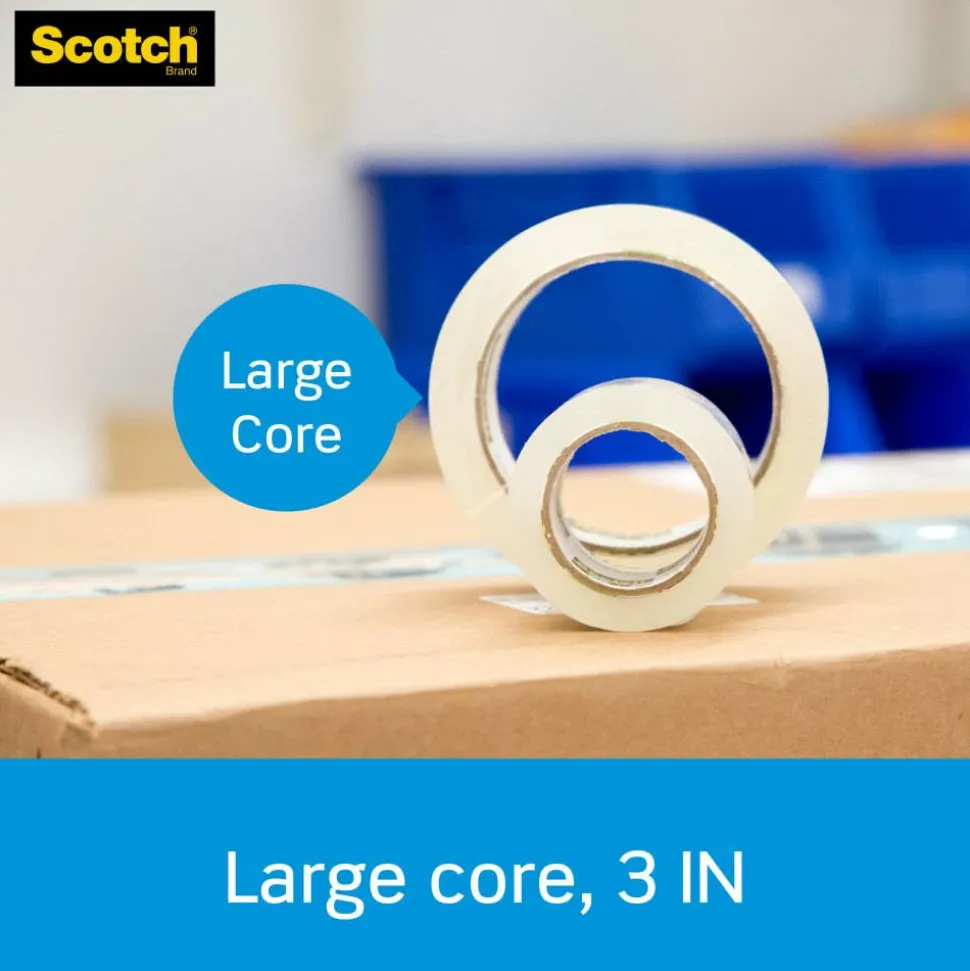 Scotch Heavy Duty Shipping Packing Tape, 12 Tape Rolls with 1 Dispenser, 1 7/8x 54.6 yd, 1" Core, Designed - 385012BD