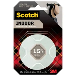 Scotch Indoor Double-Sided Mounting Tape , 0.5 in x 80 in (1.27 cm x 2.03 m)