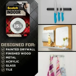Scotch Indoor Double-Sided Mounting Tape , 0.5 in x 80 in (1.27 cm x 2.03 m)